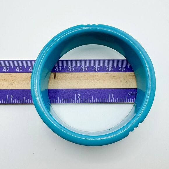 1960s Vintage Art Deco Inspired Cuff Bracelet Bold Retro Chunky Playful Vibrant - Picture 8 of 8